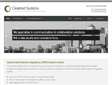 Tablet Screenshot of cleartextsystems.com